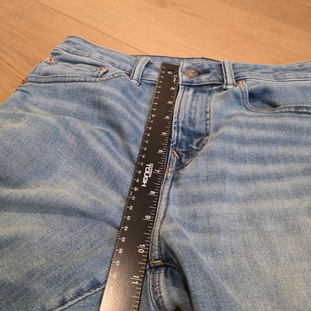American Eagle Airflex Slim Straight Jeans Mens Fits 30x31 Light Wash Blue Denim - Picture 7 of 11